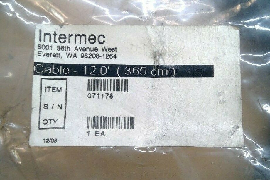 Intermec 071178 Antenna Ethernet Adapter Cable 12.0'                       5E