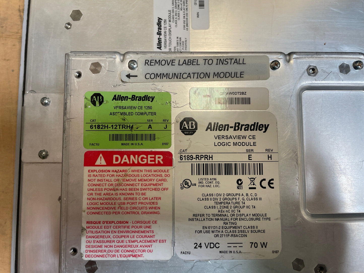 Allen Bradley 6180 Large Display & Keypad Industrial Computer Workstation Panel