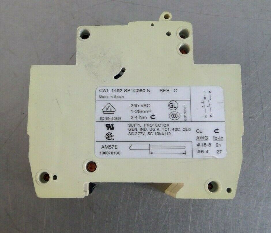 Allen-Bradley 1492-SP - Circuit Breaker -1492-SP1C060-N Series C              4G