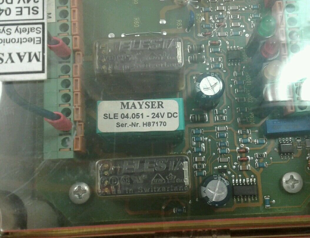 Mayser Safety Control Unit Board/Card W/Enclosure, SLE 04-051, 24VDC  5B