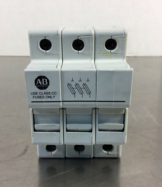 Allen-Bradley 1492-FB3C30 /A  3-Pole Fuse Holder (comes with 3 KLKR 12 Fuses) 4D