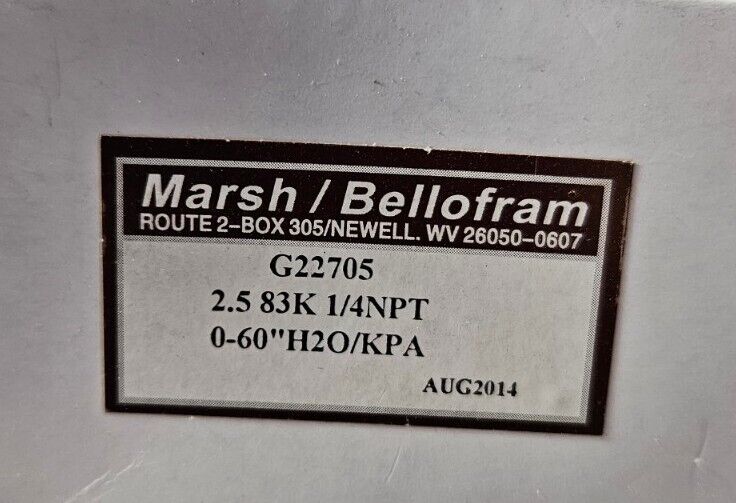 MARSH/BELLOFRAM G22705 Gauge                                                6D-9
