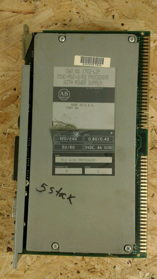 ALLEN BRADLEY 1772-LZP MINI PLC-2/02 PROCESSOR WITH PWR SUPPLY  SER A REV B  AUC