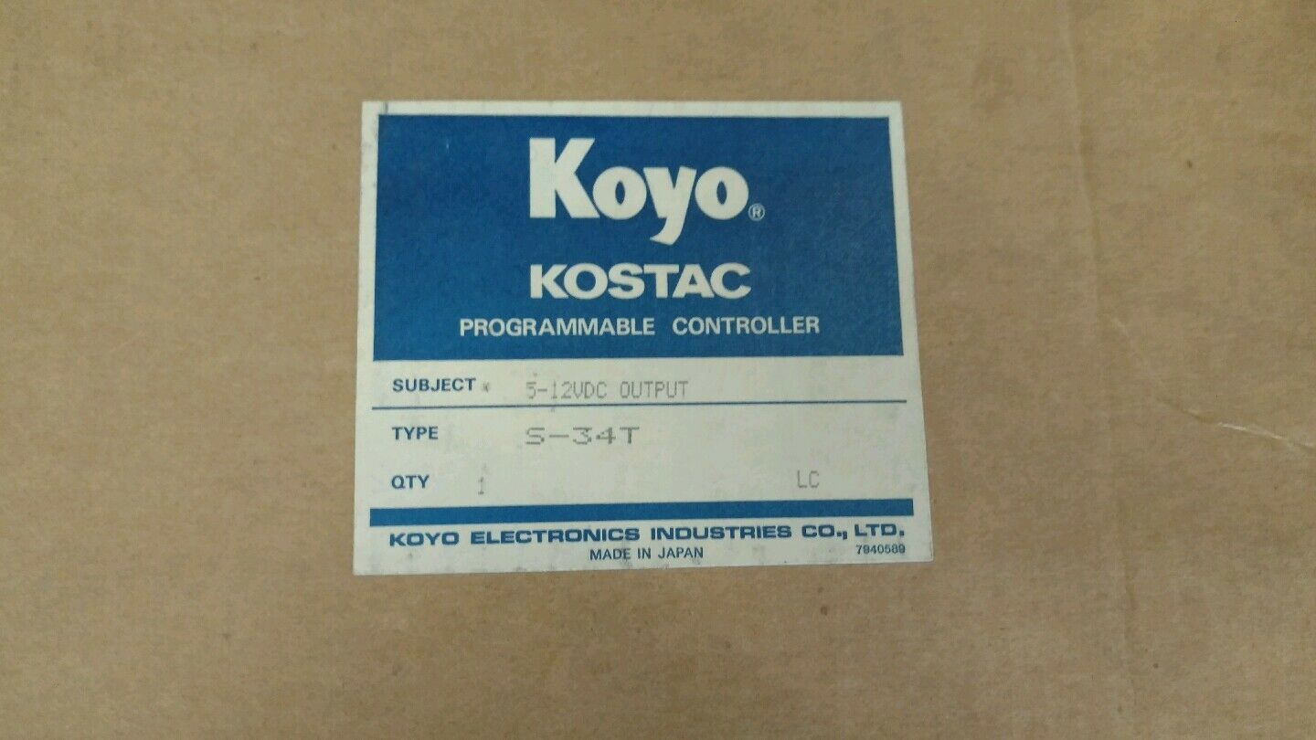 Koyo Kostac Programmable Controller S-34T 5-12VDC Output Module              AUC
