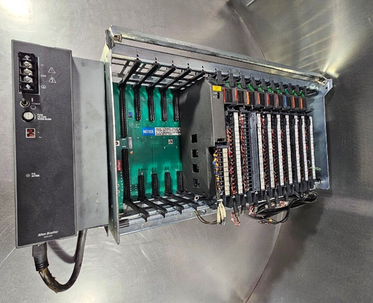 AB 1771-A4B 16-SLOT I/O CHASSIS / 1771-OAD MODULE / 1771-P7D POWER SUPPLY.    3F