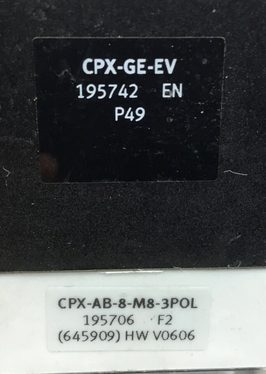 Festo Modular Terminal CPX-AB-8-M8-3POL (195706) and CPX-GE-EV Base (195742)  6D