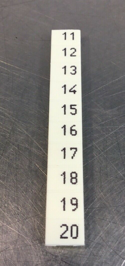 SCHNEIDER ELECTRIC AB1 B620 / AB1B620 Lot Of 17 Clip On Markers #s 11 to 20 3D-4