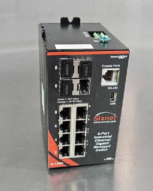 Sixnet SLX-8MG-1 Managed Industrial Ethernet Gigabit 8-Port Switch     Loc 3D-3