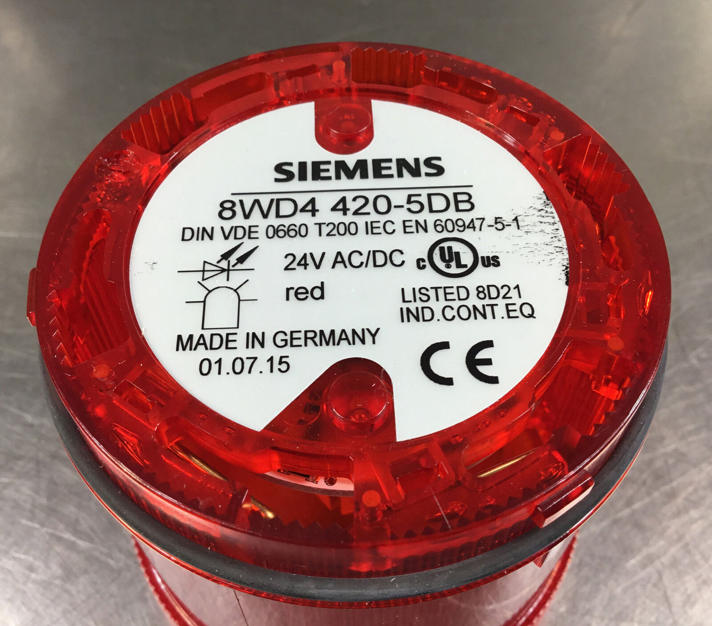 NEW SIEMENS  8WD4-420-5DB  RED ROTATING LIGHT   3E-17