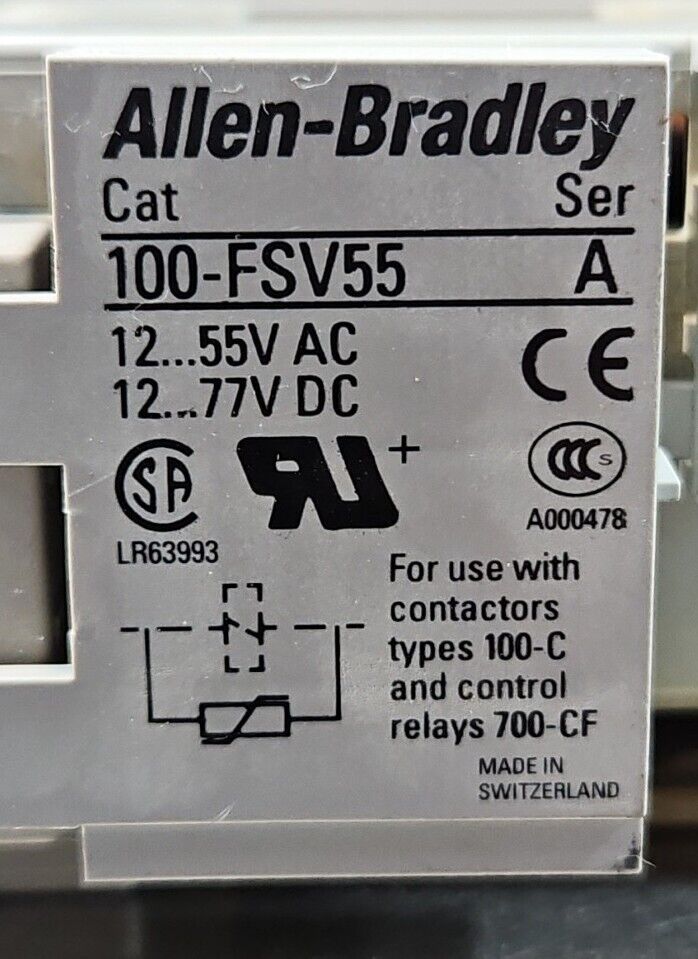 Allen-Bradley 100-C09D*10 with 100-FSV55/A. CONTACTOR.                     4D-19
