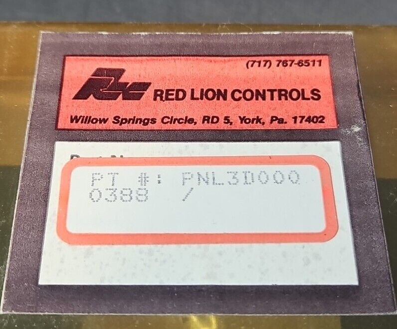 Red Lion PNL3D000 PANEL FOR LYNX SERIES W/KEYLOCK.                      Loc4E-29