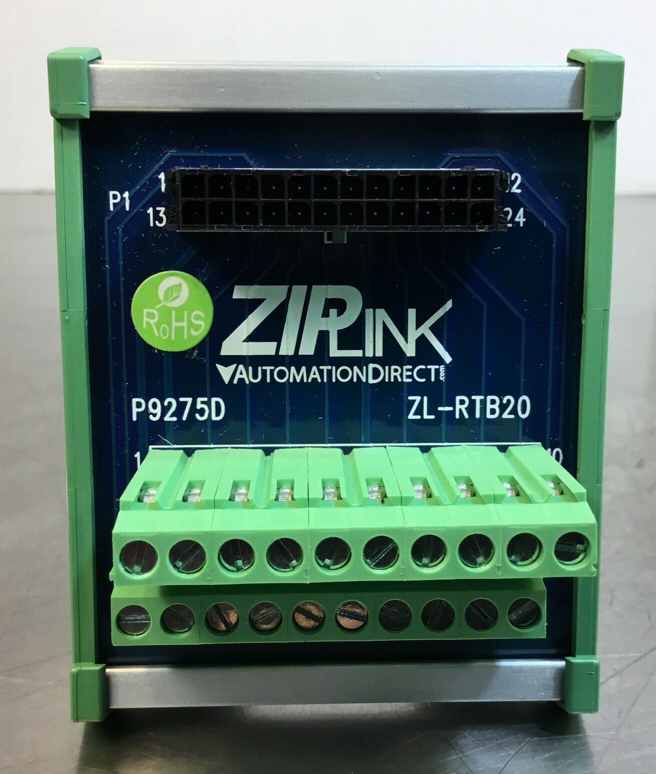 Automation Direct Ziplink ZL-RTB20 Feedthrough Connector Terminal.  3D-23