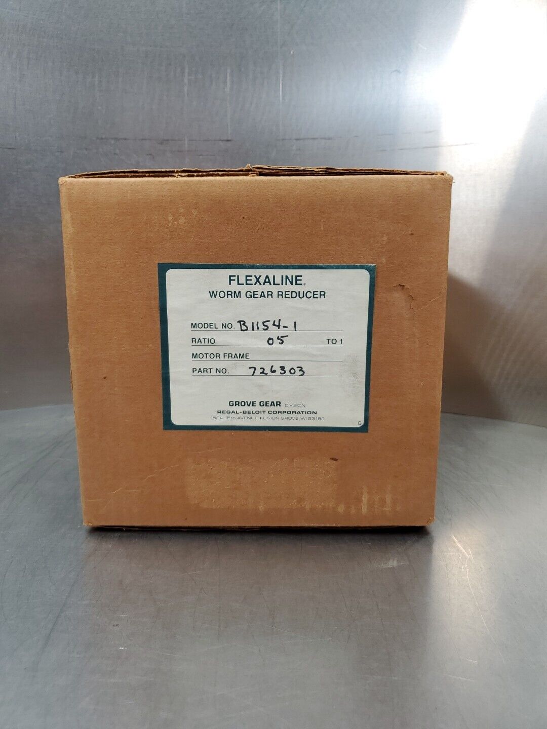 Grove Gear FLEXALINE B1154-1 (5:1 Ratio) Worm Gear Reducer.                4F-27