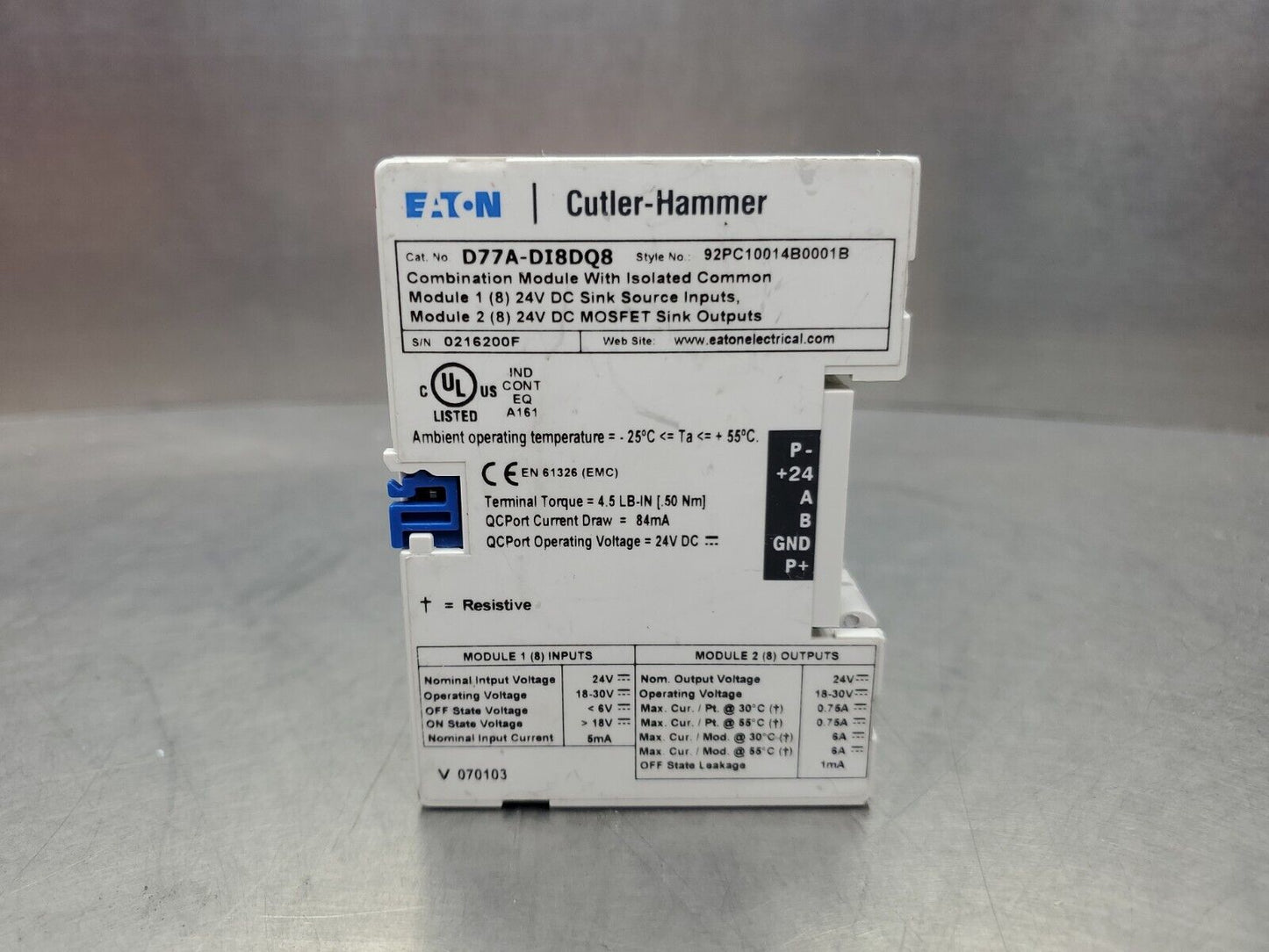 Eaton/Cutler-Hammer D77A-DI8DQ8 Combination Module (92PC10014B0001B)       3D-29