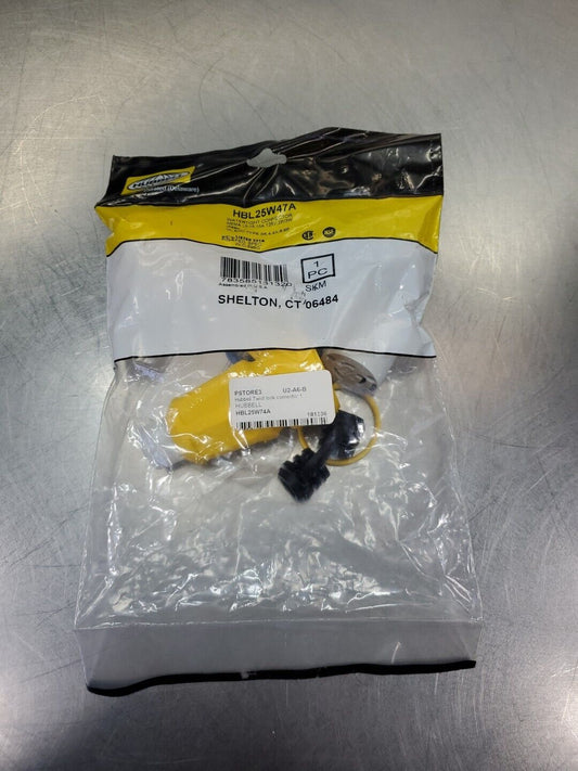 Hubbell HBL25W47A 15A Watertight Locking Connector 2P, 3W, 125V.           5E-20