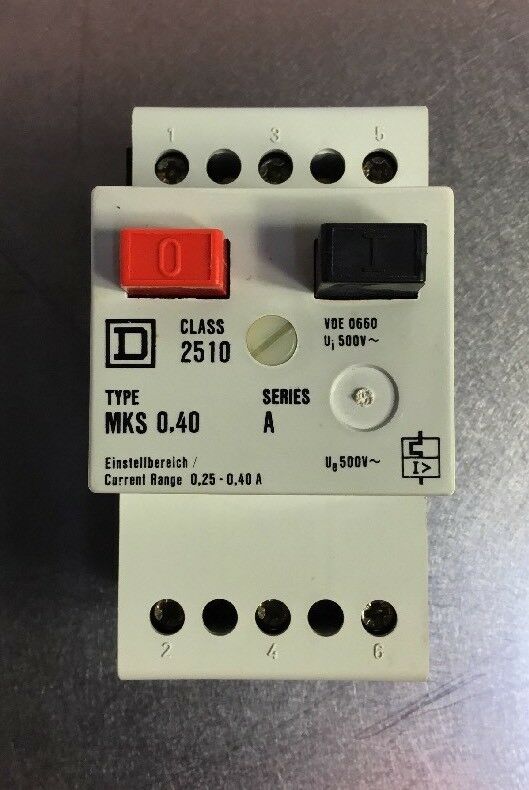 Square D Class 2510 Type MKS 0,40 Ser A Manual Starter 0.25-0.40A   4C