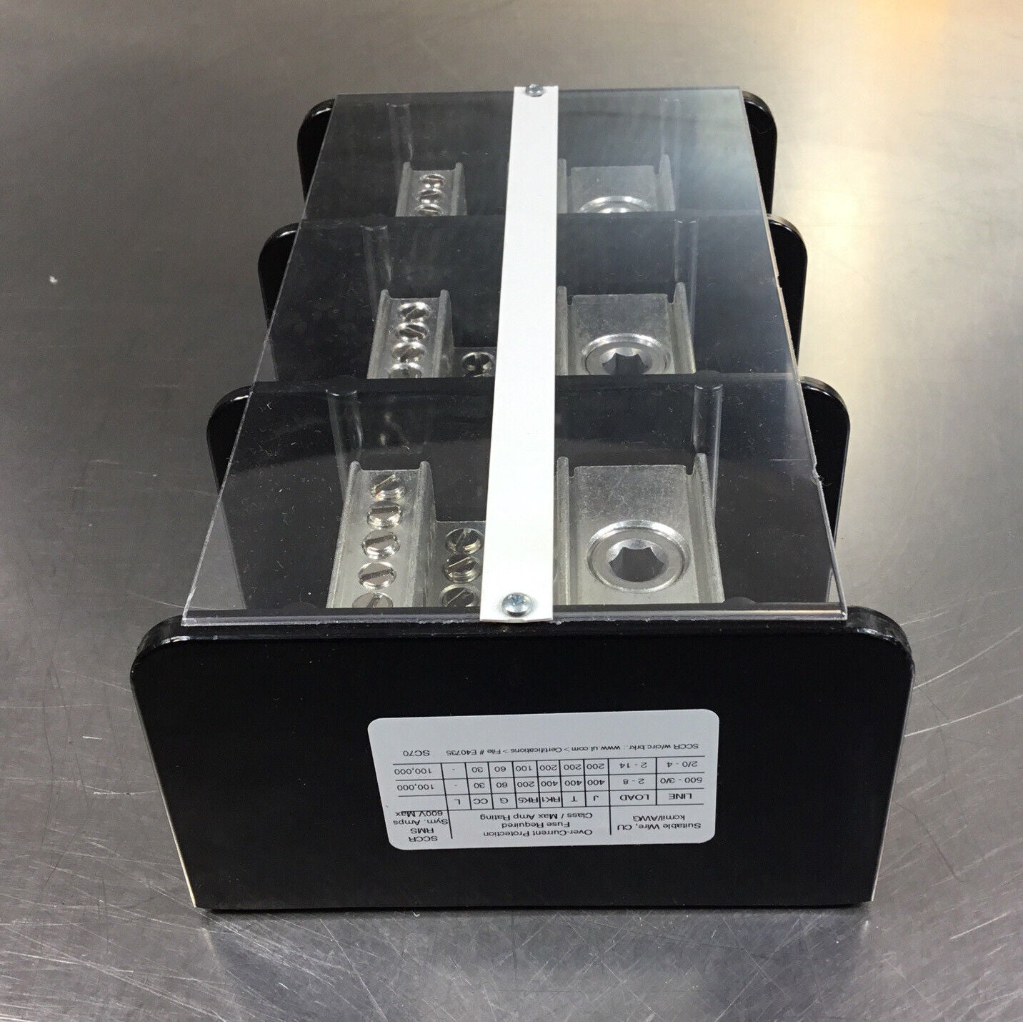 Allen Bradley  1492-PD31123 /B  Power Distribution Block, Aluminum, 3PH, 380A 4B