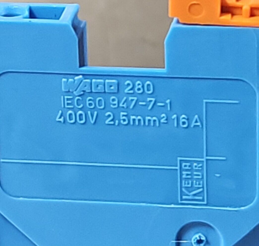 WAGO 280-876 Conductor Through Terminal Block - Lot of 83.               Loc3C-2