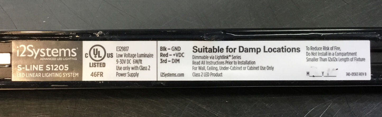 i2 Systems  S1205A-48BBD  LED Linear Lighting System 48”  9-30 VDC   Loc.5A