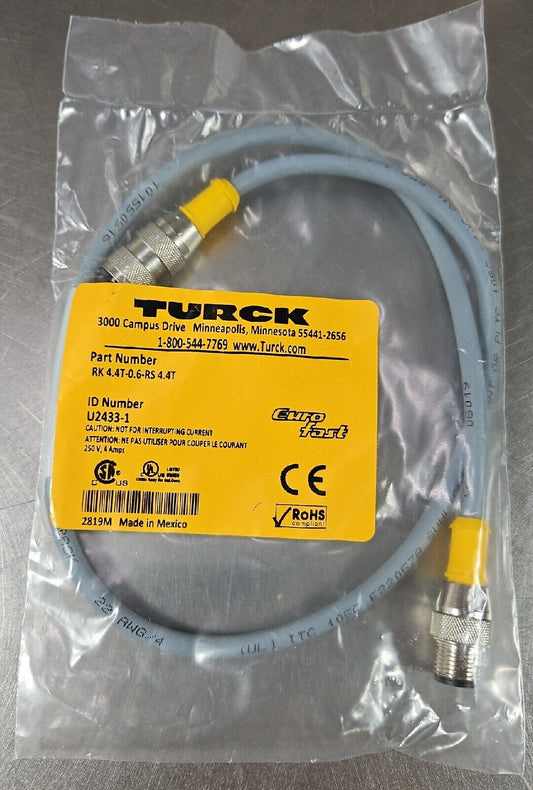 TURCK  RK 4.4T-0.6-RS 4.4T PLC Cable                                   Loc 5E-12