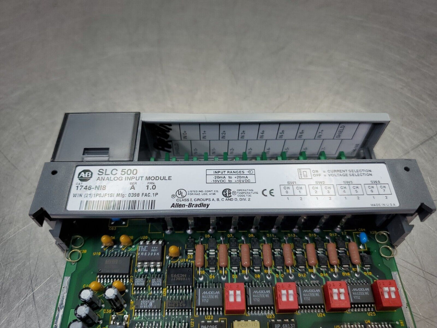 Allen Bradley 1746-NI8 Ser. A FRN 1.0 SLC 500 Analog Input Module.         3D-14