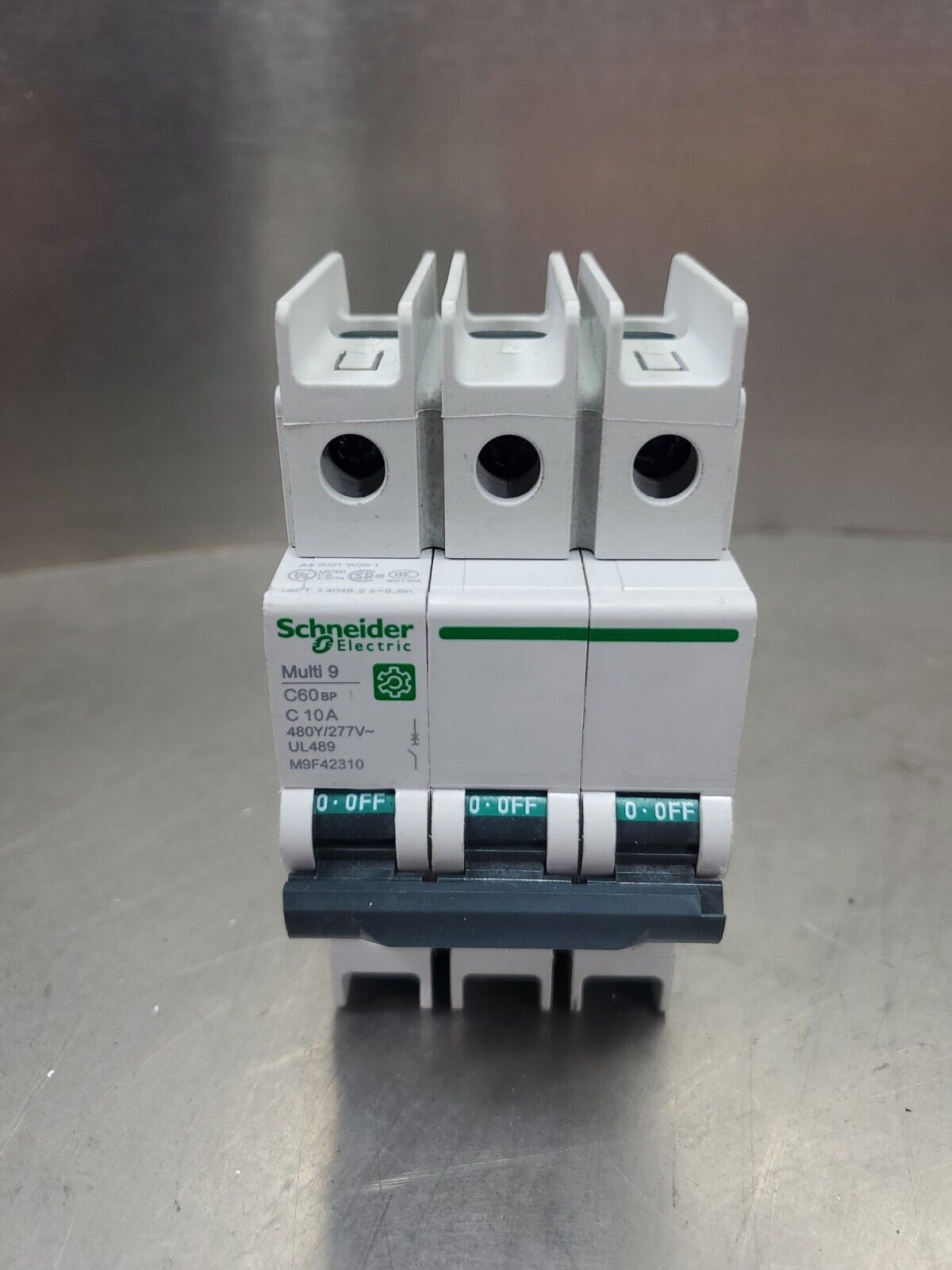 Schneider Electric Multi 9 C60BP 3-Pole 10A Circuit Breaker.            4E-6