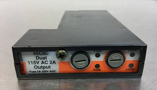 RELIANCE ELECTRIC 45C60 DUAL AUTOMATE OUTPUT MODULE 115 VAC 2A  3D-3