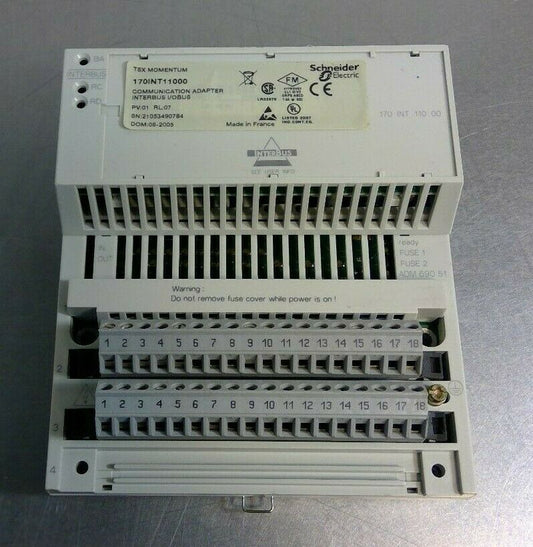 Schneider Electric 170ADM69051 I/O Base - 170INT11000 Communication Adapter 3E-9