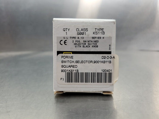 SQUARE D 9001KS11B Ser. K 2-Position Maintained Selector Switch.           4B-25