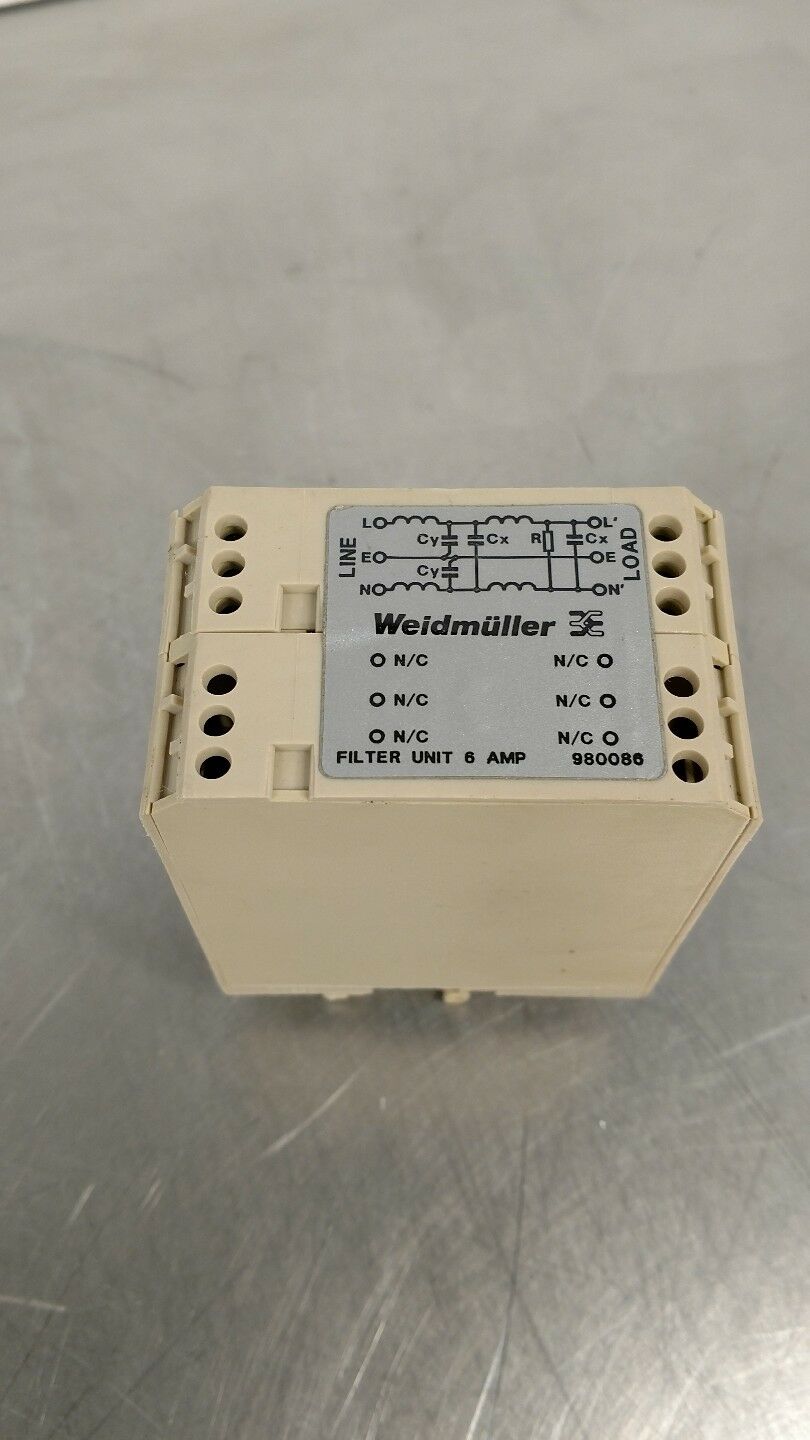 WEIDMULLER 980086 Filter Unit 6 Amp Module BIN#4