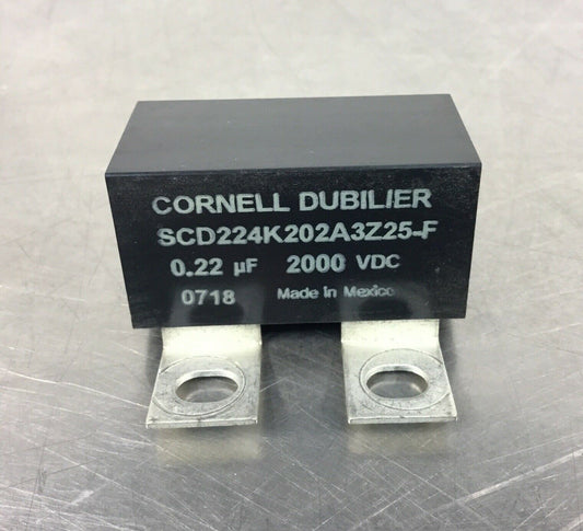 Cornell Dubilier SCD224K202A3Z25-F Capacitor 0.22 uF 2000 VDC  4D