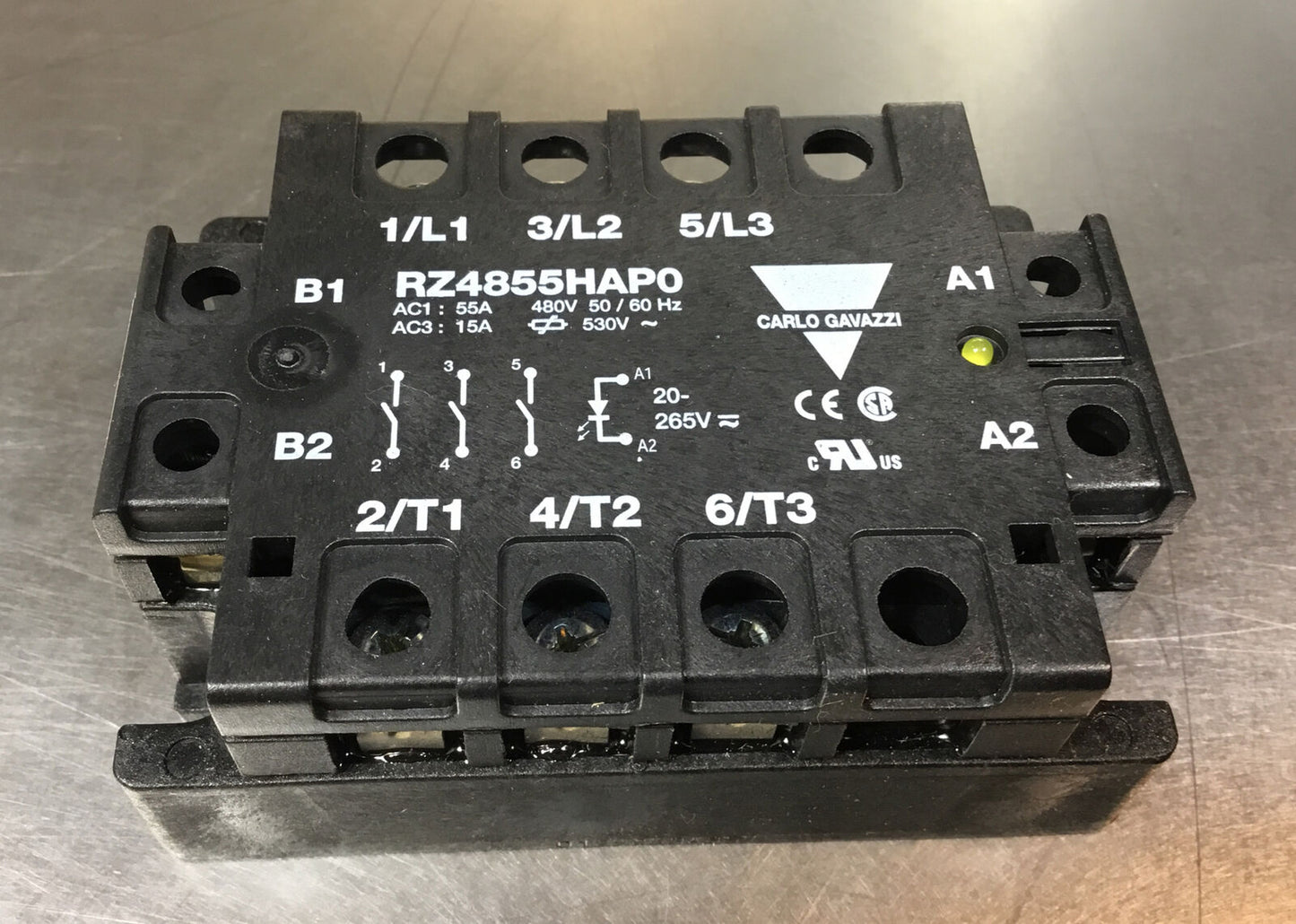 CARLO GAVAZZI  RZ4855HAP0  Starter 3Ph 55A 480V 20-265 VAC   4H