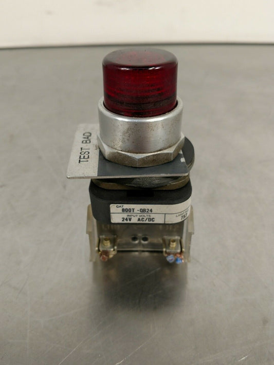 Allen Bradley 800T-QB24 Red Illum. Pushbutton Lamp 6A