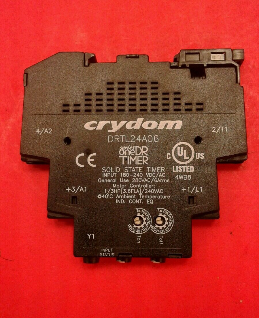 Crydom DRTL24A06 SOLID STATE TIMER , Input 180-240VDC/AC    4A