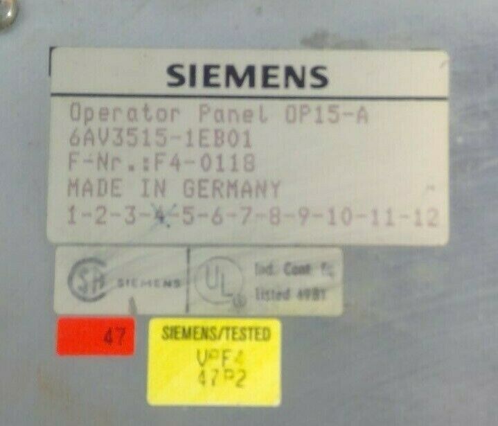 Siemens - COROS OP15 - 6AV3515-1EB01 Operator Panel OP15-A                    2D