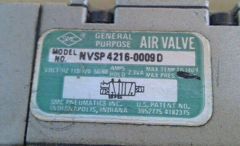 SMC NVSP 4216-0009 D Air Valve                               6D