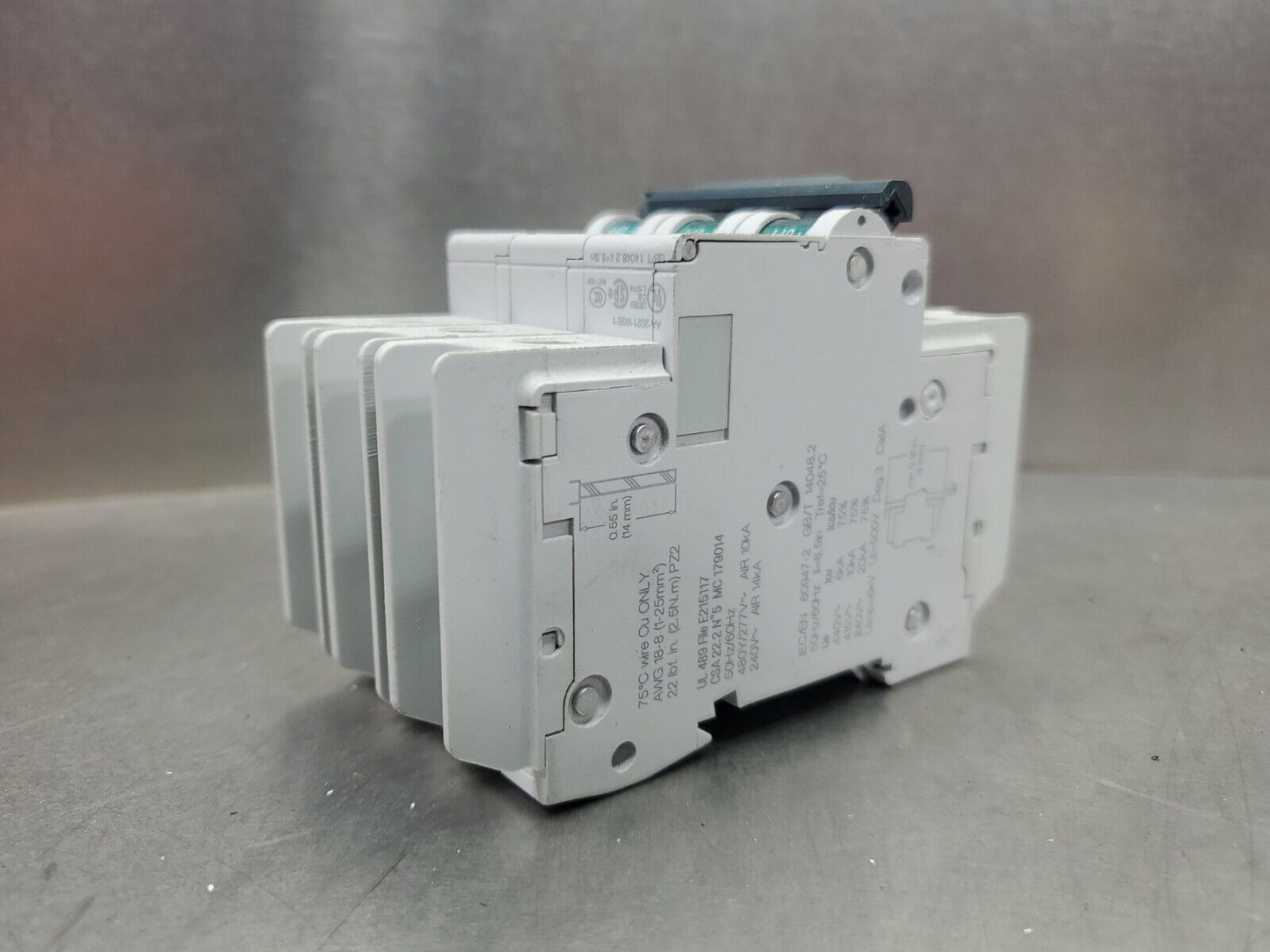 Schneider Electric Multi 9 C60BP 3-Pole 10A Circuit Breaker.            4E-6