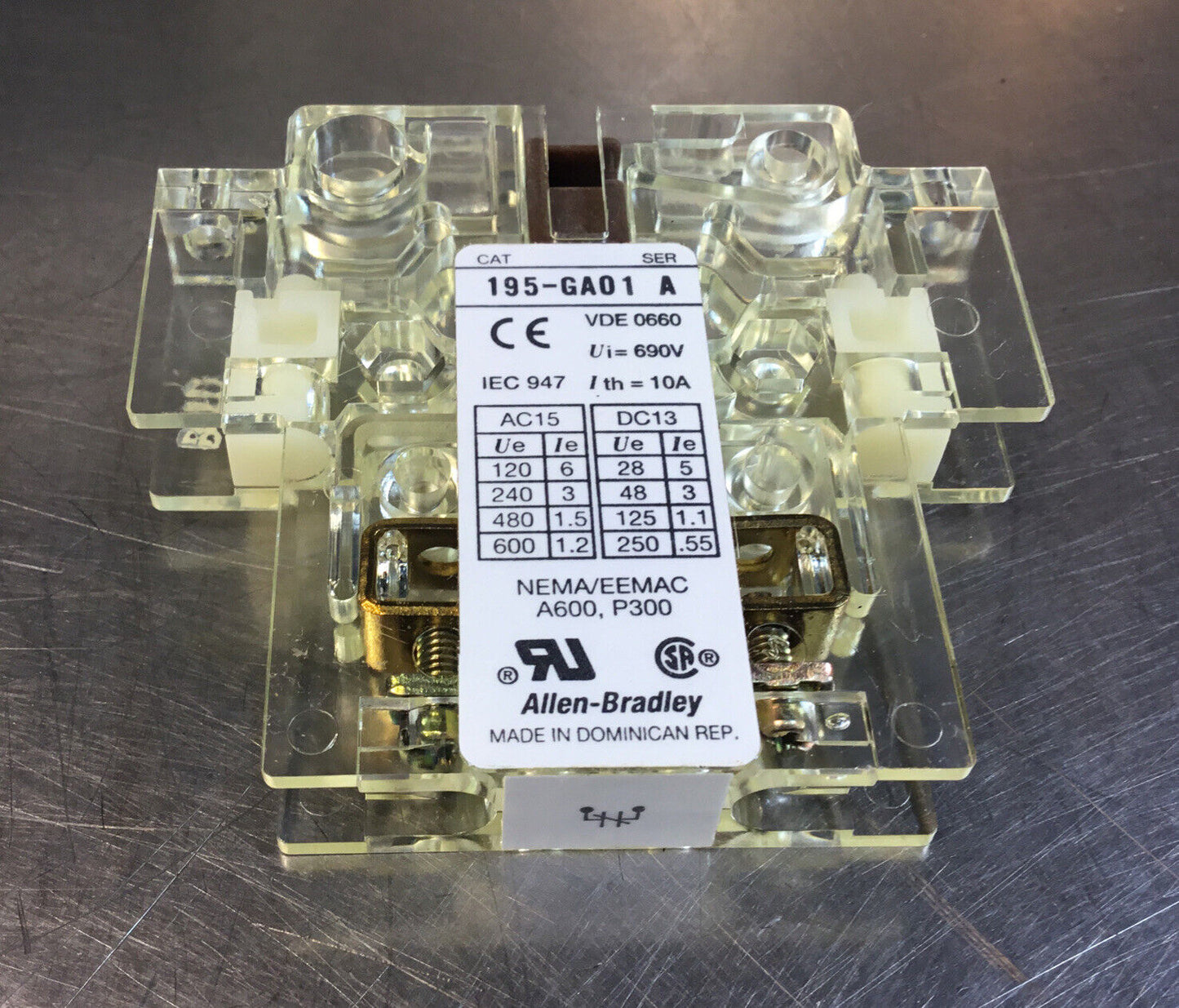 Allen-Bradley  195-GA01  Auxiliary Contact, Series A       4E-16