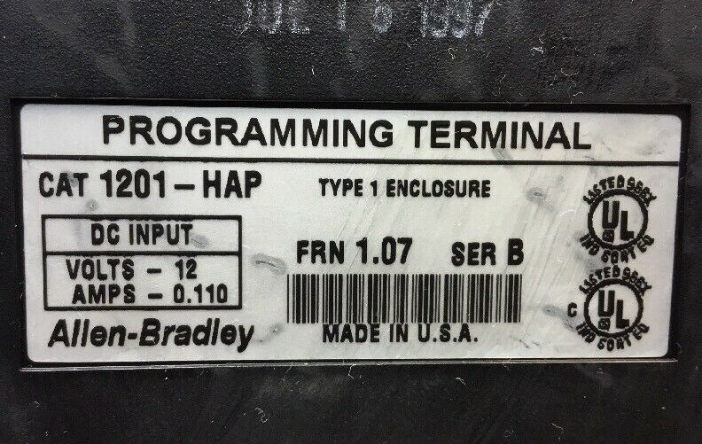 Allen-Bradley 1201-HAP /B FRN 1.07 Programming Terminal     2A