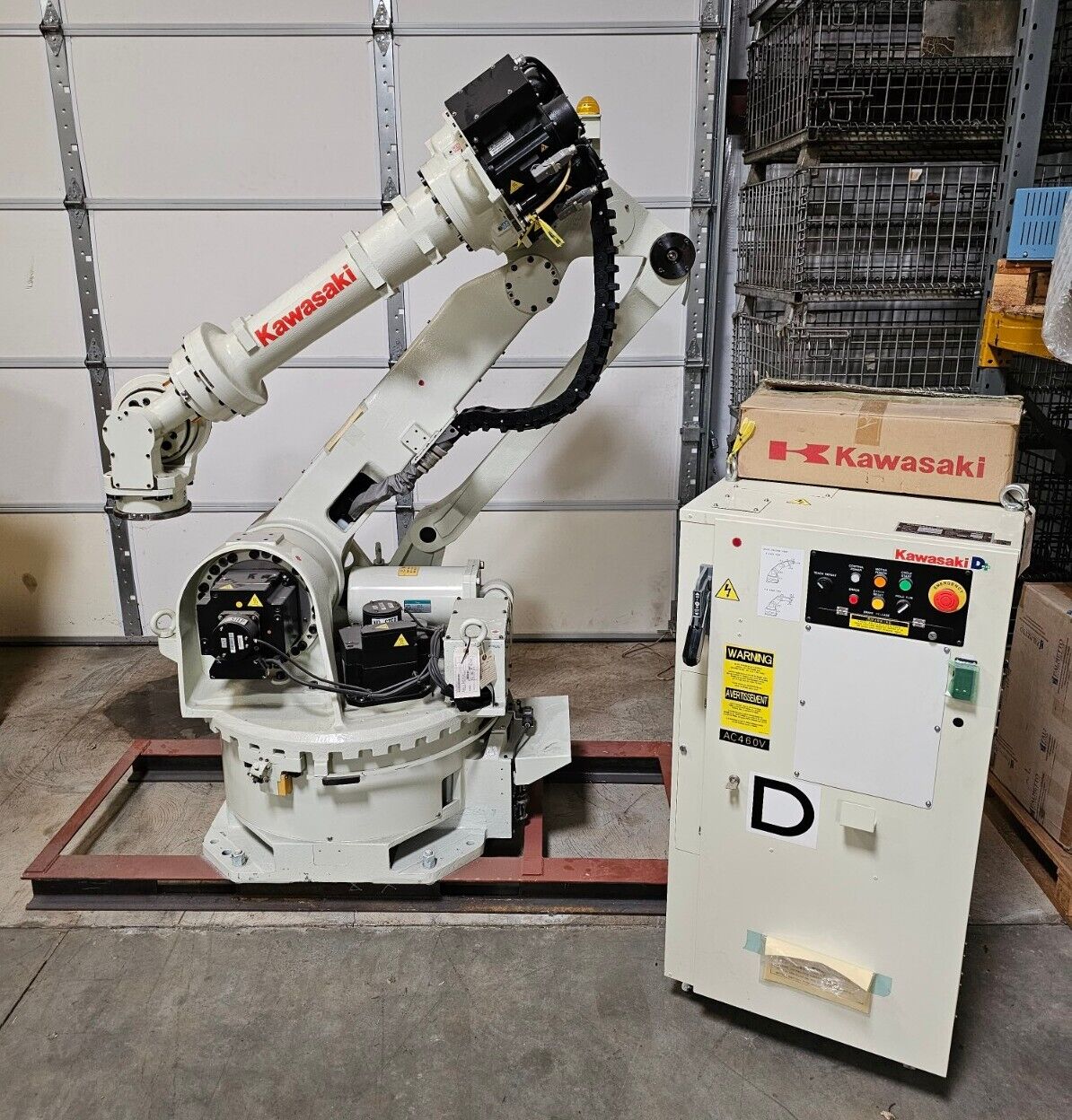 Kawasaki ZZX300S B Robot w/ D32F D001 CONTROL CAB/50817-1347 Teach PENDANT