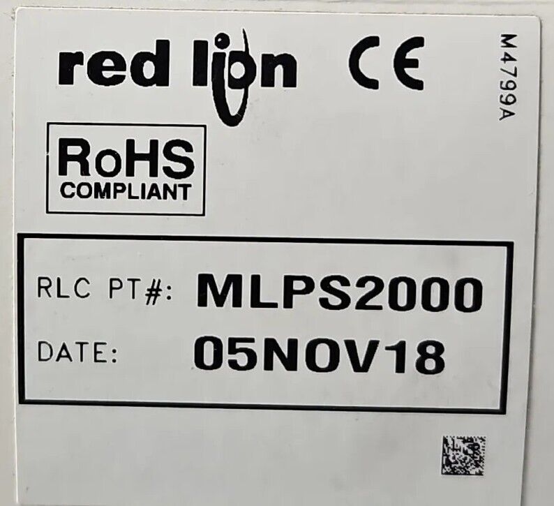 Red Lion MLPS2000 Micro Line Power Supply 24VDC.                        Loc4E-28