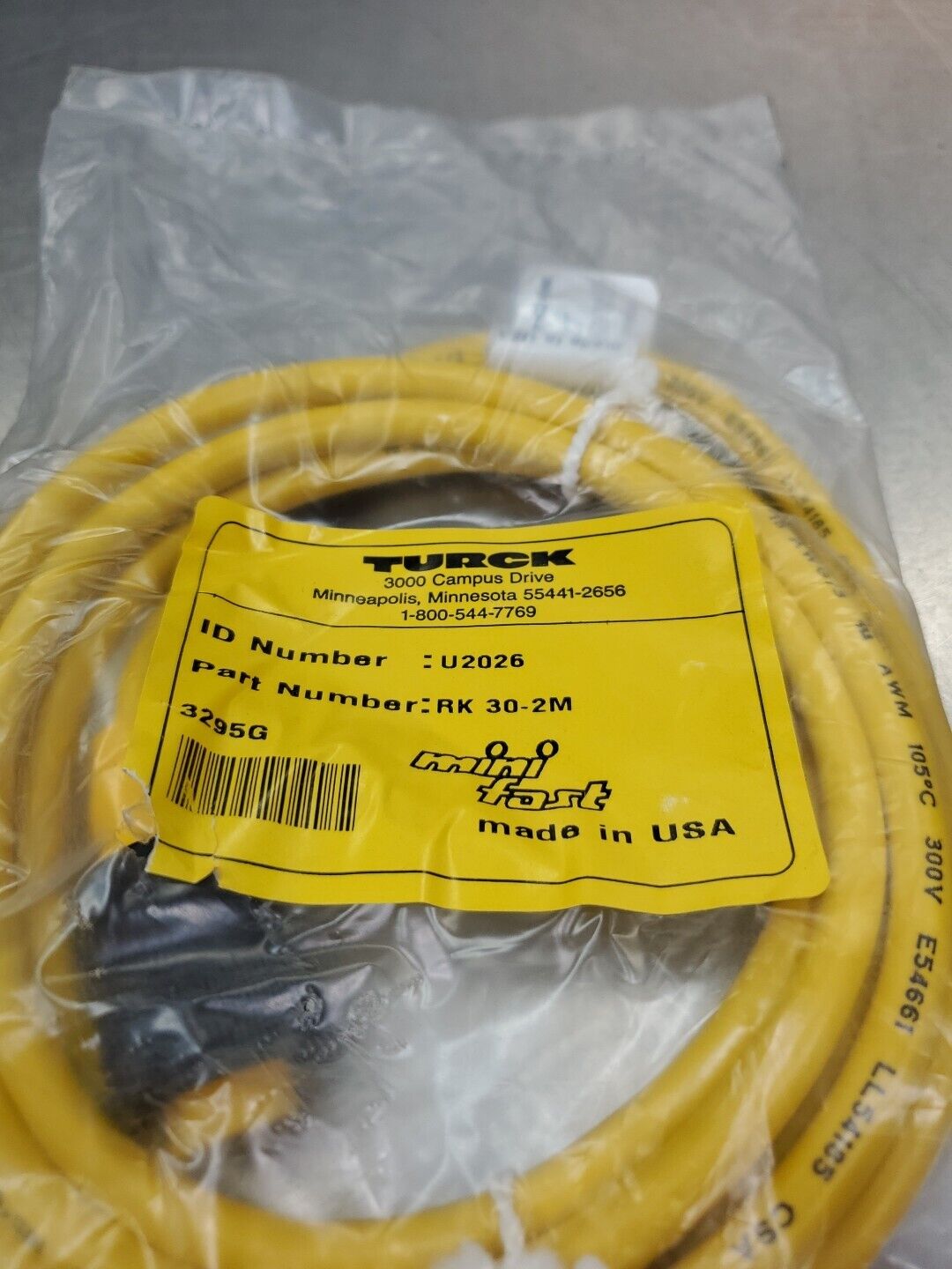 Turck RK 30-2M (U2026) MiniFast PLC Cable.                                 5D-19