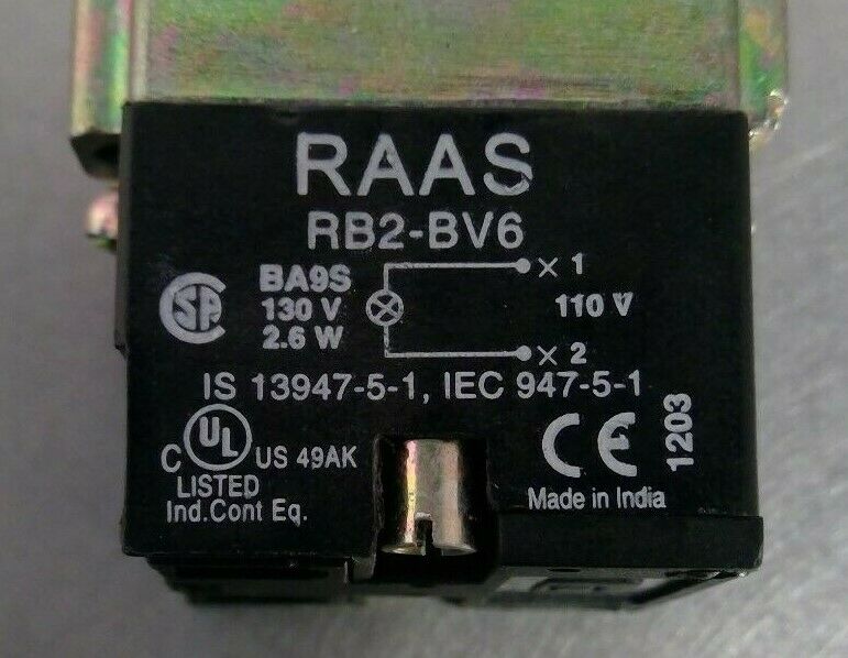 RAAS Controls - Shamrock Controls - RB2-BV6 Pilot Light Body                  4D