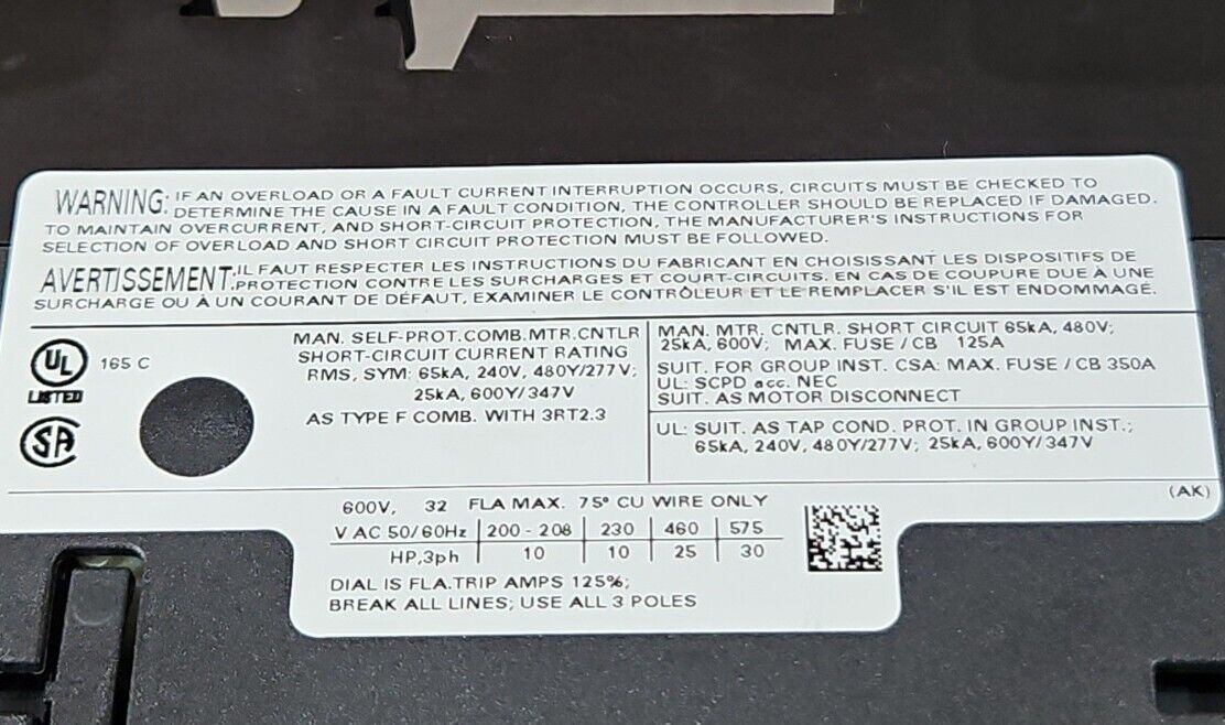 SIEMENS SIRIUS 3RV2031-4EA10 MOTOR CONTROLLER CIRCUIT BREAKER.             4E-18