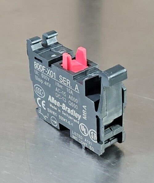 Allen-Bradley 800F-X01 Ser.A. Switch Contact Block.                     Loc 4A-1