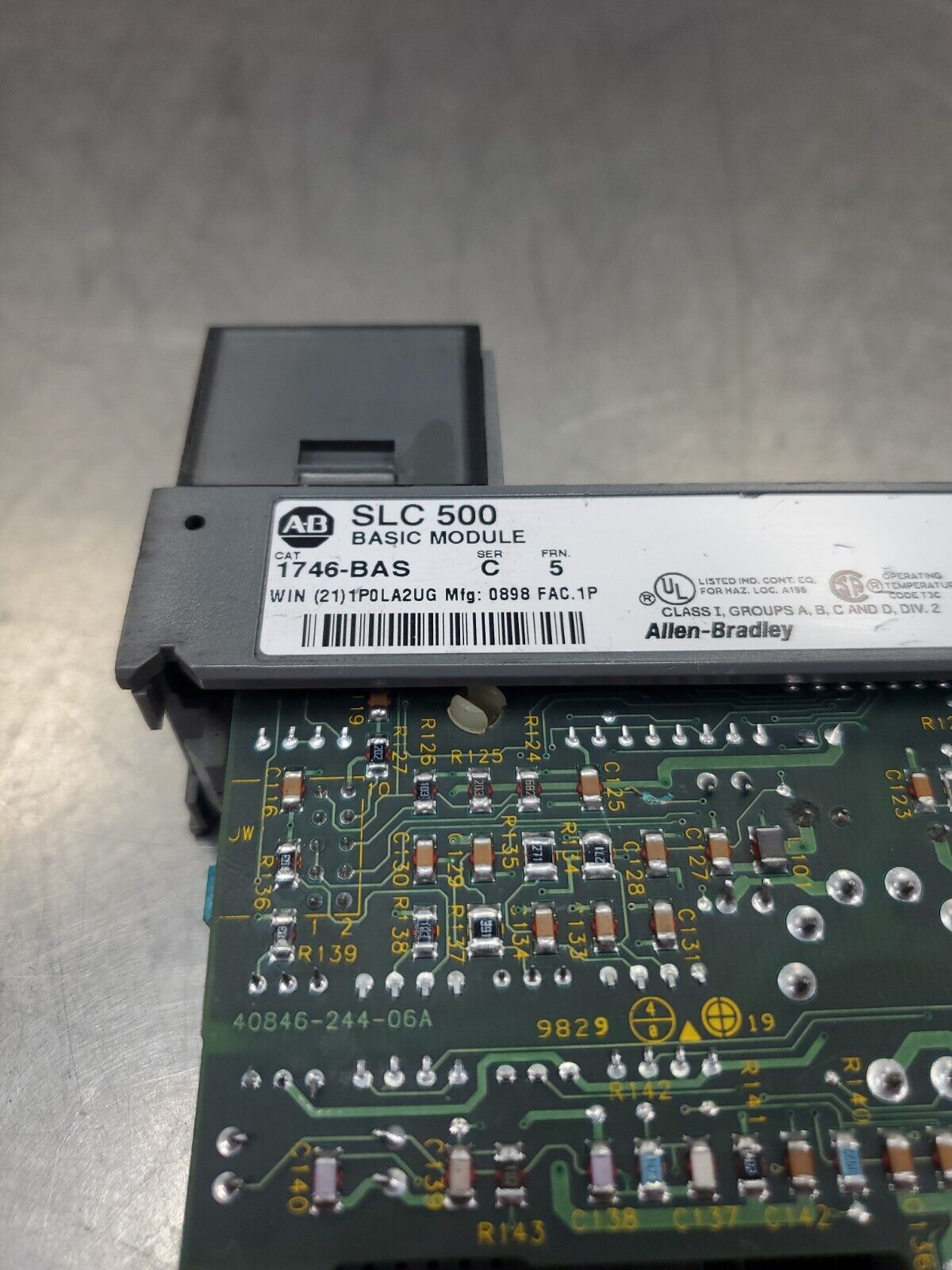 Allen Bradley 1746-BAS Ser. C FRN 5 SLC 500 Basic Module *See Description* 3D-12