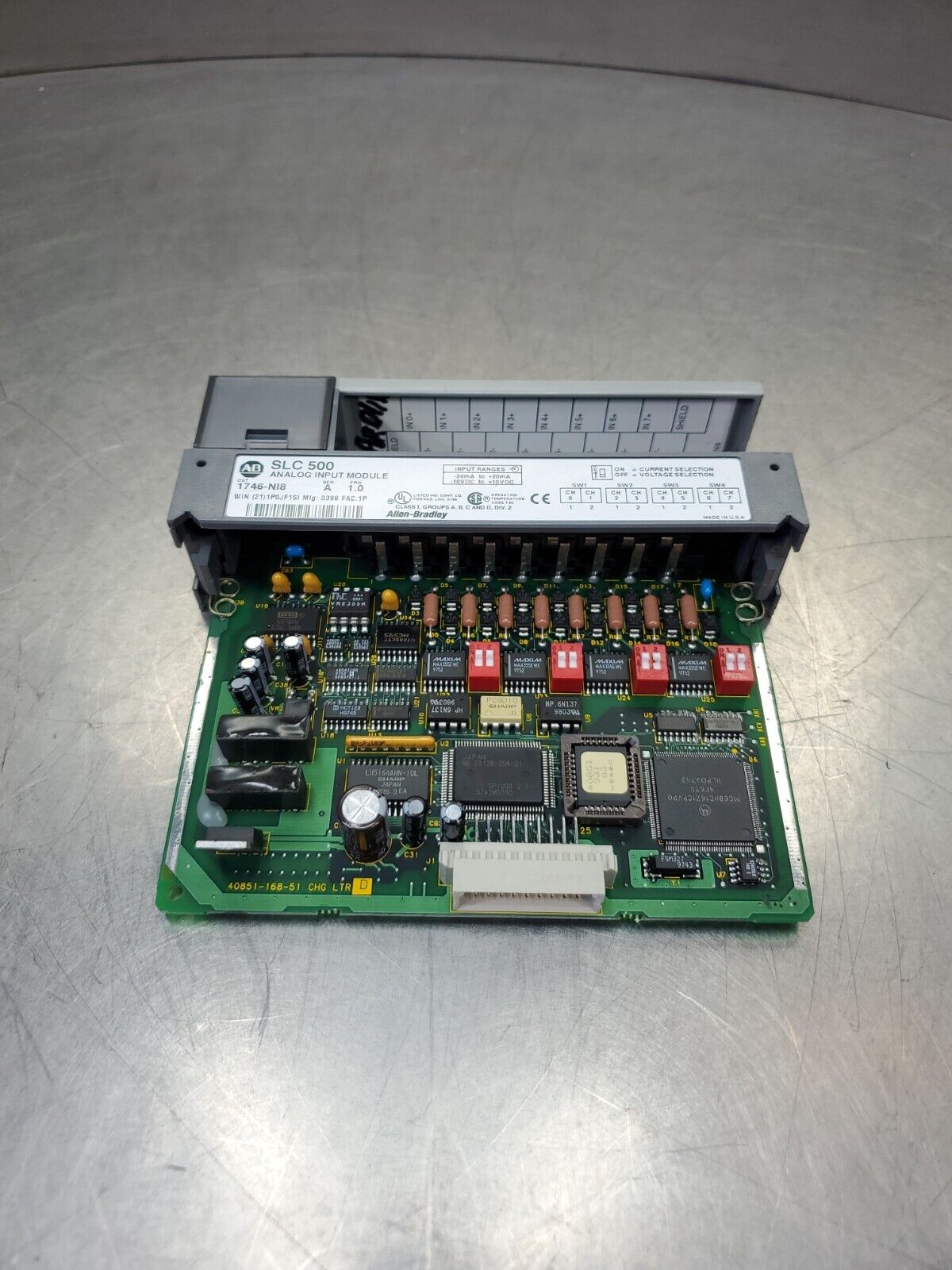 Allen Bradley 1746-NI8 Ser. A FRN 1.0 SLC 500 Analog Input Module.         3D-14