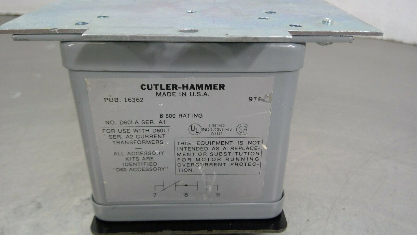 CUTLER HAMMER D60LT1 Current Sensitive Relay              1D