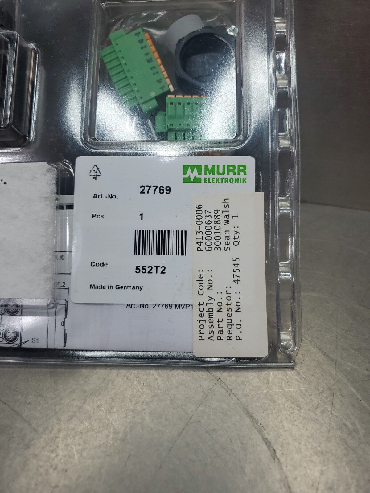 MURR ELEKTRONIK MVP12 8xM12 5"" Plug. Hood FK 27769                        3D-23