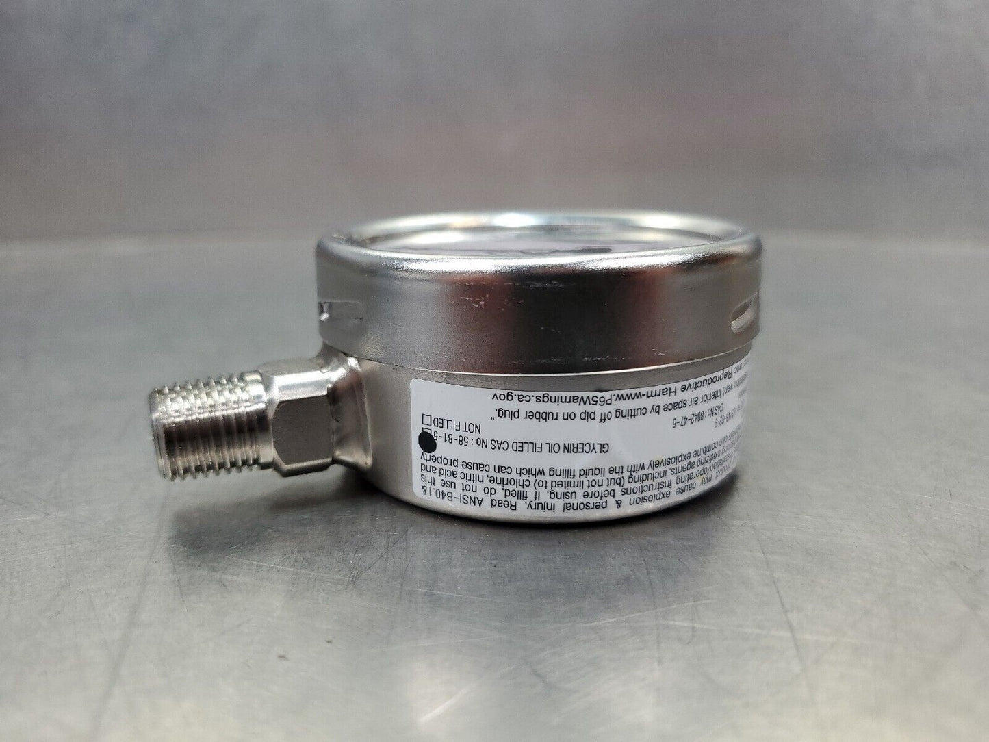 U.S. Gauge 58-81-5 (0~100 psi) Pressure Gauge - 1/4NPT 100mm.              6E-21